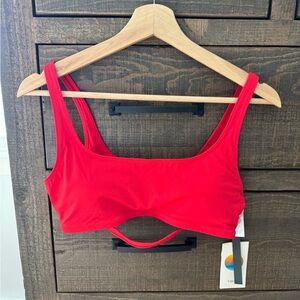 NWT Vuori Red Women's Bathing Suit Top